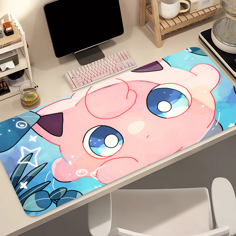 Gaming Accessories For Desk - Anime Mouse Pad 90x40cm Pokemon Jigglypuff