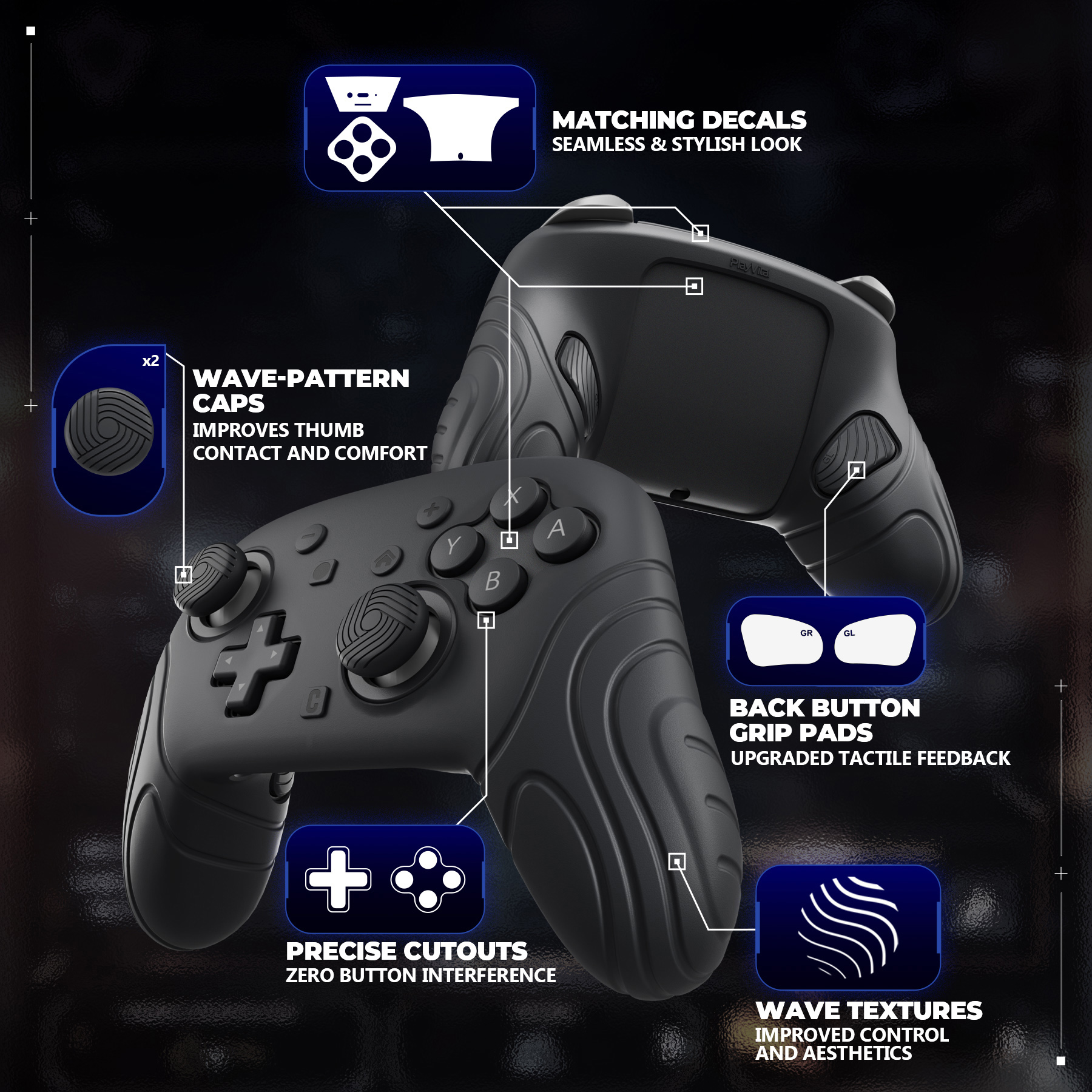 Gaming Accessories Nintendo Switch - PlayVital Samurai Silicone Cover for Switch