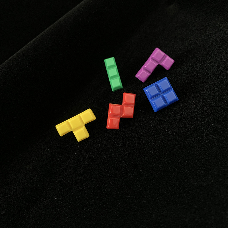 Tetris Block Resin Pins Retro  - Gaming Accessories Retro ulasan dan harga