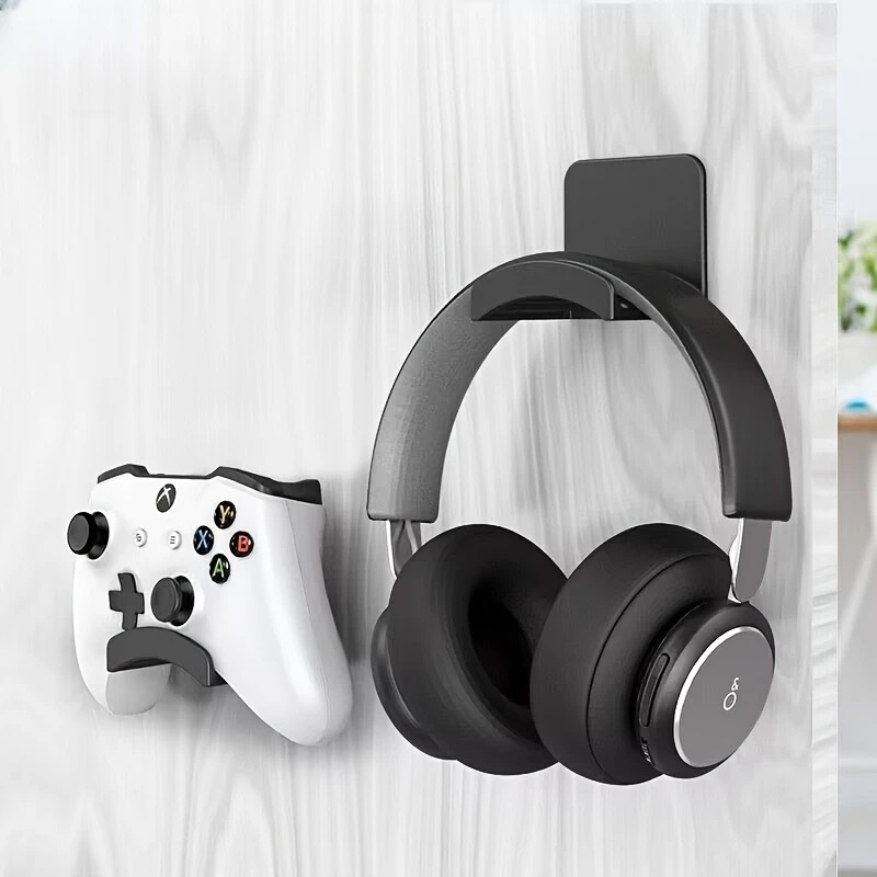 4Pcs Black Adhesive Headphone  - Gaming Accessories For Desk ulasan dan harga