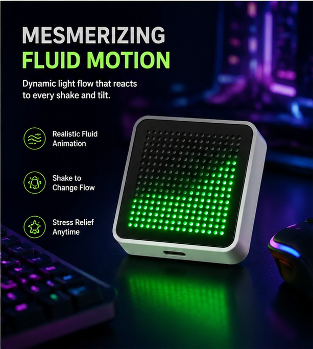LED Fluid Simulation Desktop O - Gaming Accessories Led ulasan dan harga