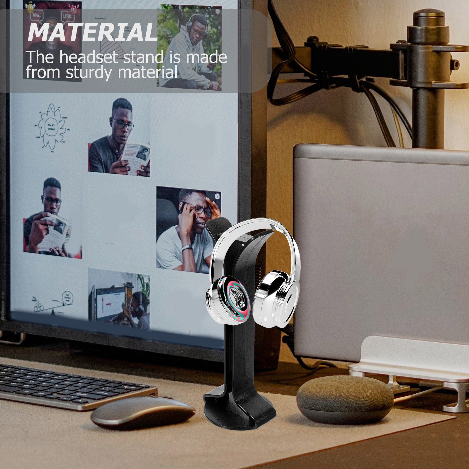 Sturdy Headphone Stand Headset - Gaming Accessories For Desk ulasan dan harga