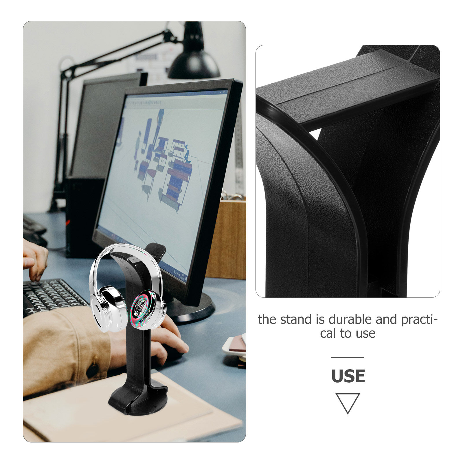 Sturdy Headphone Stand Headset - Gaming Accessories For Desk ulasan dan harga
