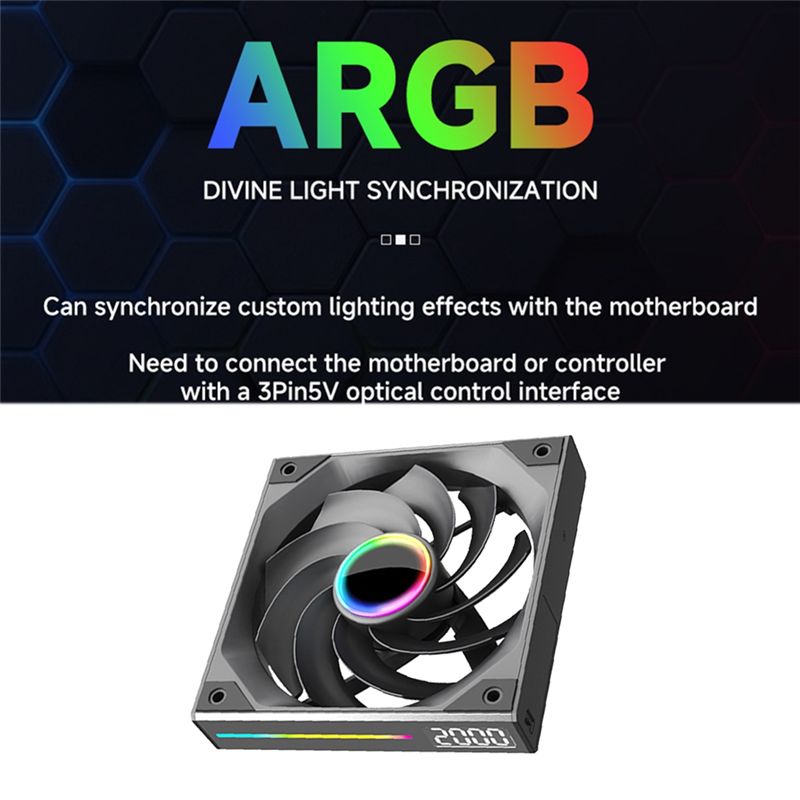 120Mm Digital Display ARGB Lig - Fan Hub Rgb Controller ulasan dan harga