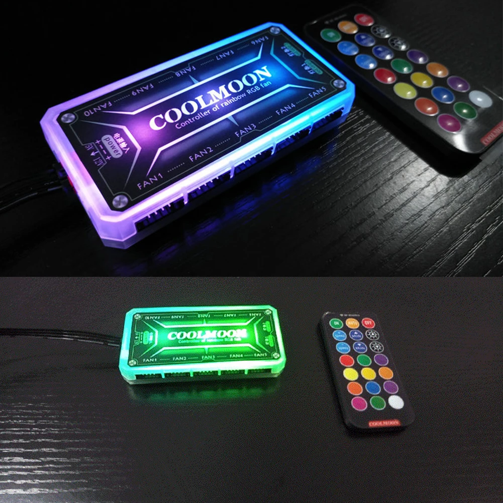 COOLMOON ARGB Controller 12V 5 - Fan Hub Rgb Controller ulasan dan harga