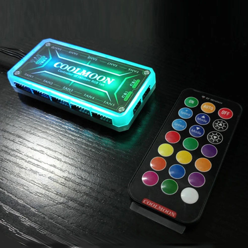COOLMOON ARGB Controller 12V 5 - Fan Hub Rgb Controller ulasan dan harga