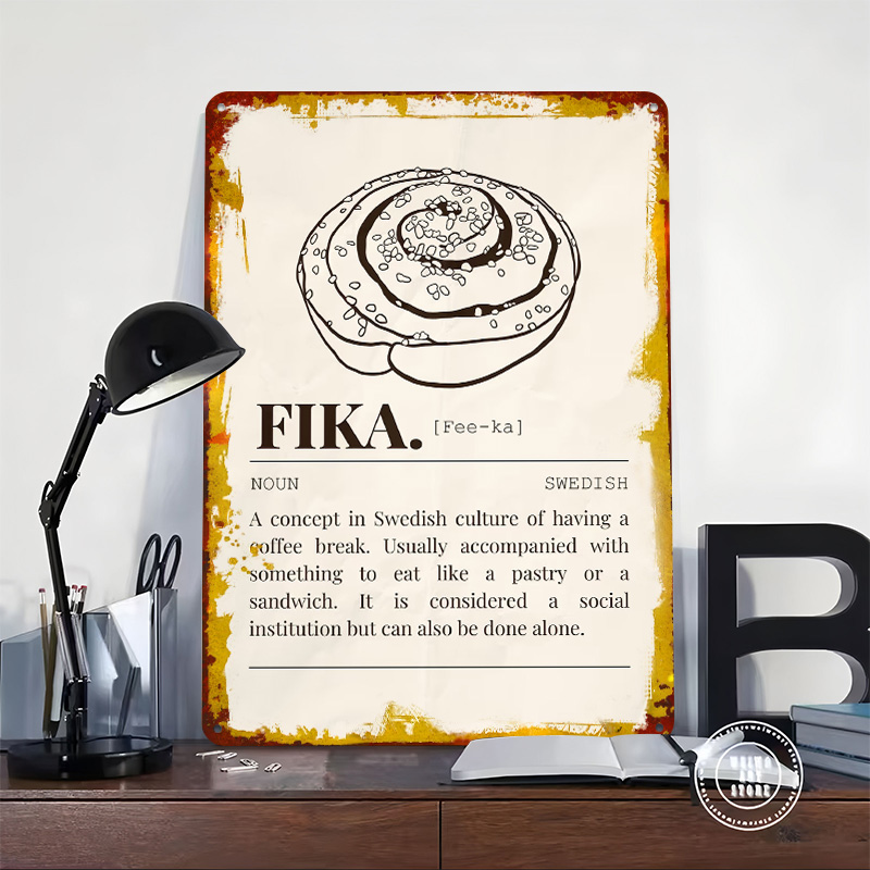 Swedish Fika Metal Poster Cust - Gaming Accessories Retro ulasan dan harga