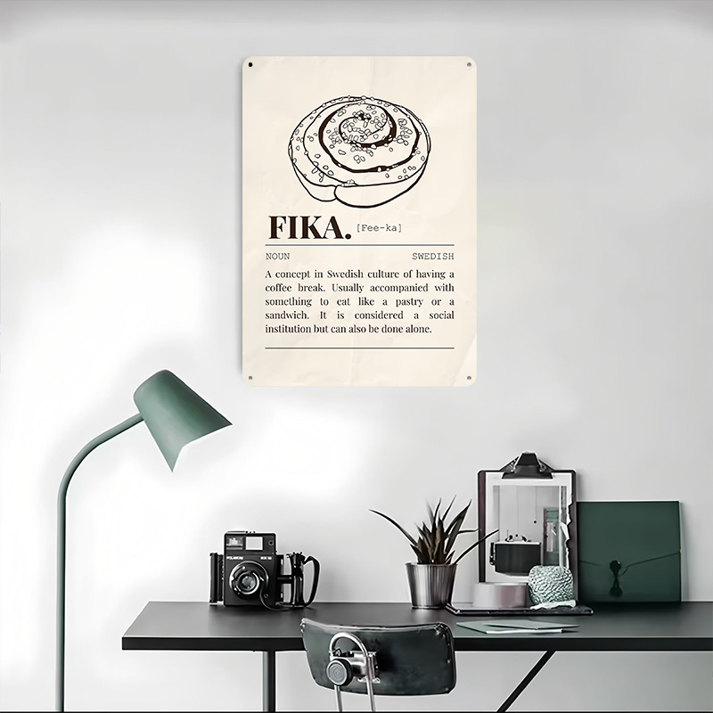 Swedish Fika Metal Poster Cust - Gaming Accessories Retro ulasan dan harga
