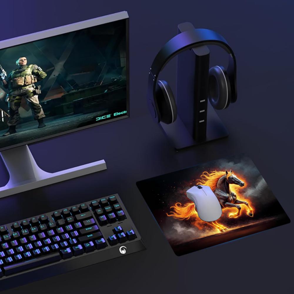 Fire Horse pattern mouse pad r - Gaming Accessories For Free Fire ulasan dan harga