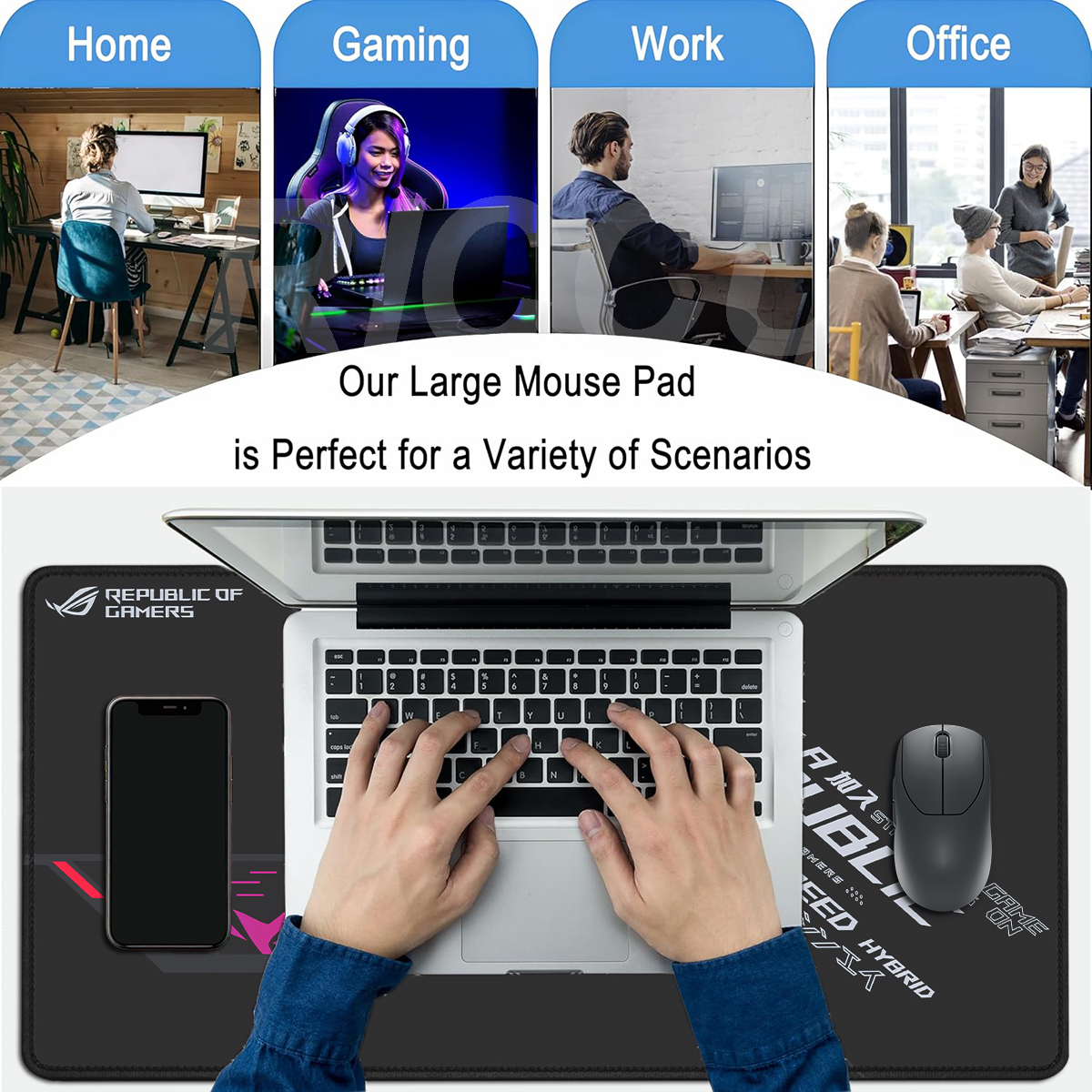 ASUS Xxl Mouse Mat Republic of - Gaming Accessories Asus ulasan dan harga