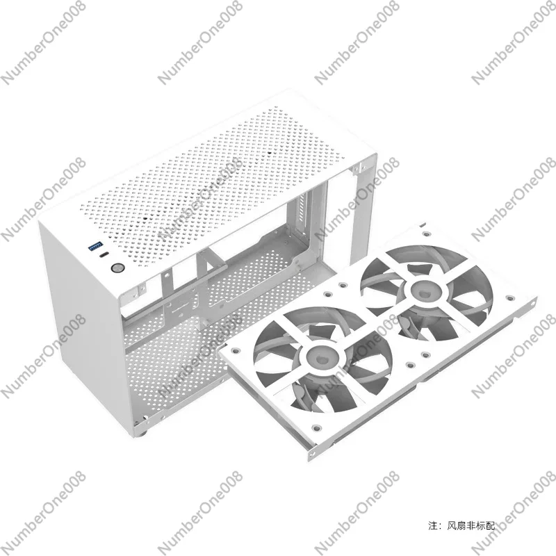 A4 ITX Aluminum Chassis White, - Case Mesh Panel ulasan dan harga