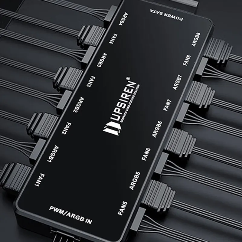 UPSIREN HU-8 Chassis Fan Hub，8 - Fan Hub Rgb Controller ulasan dan harga