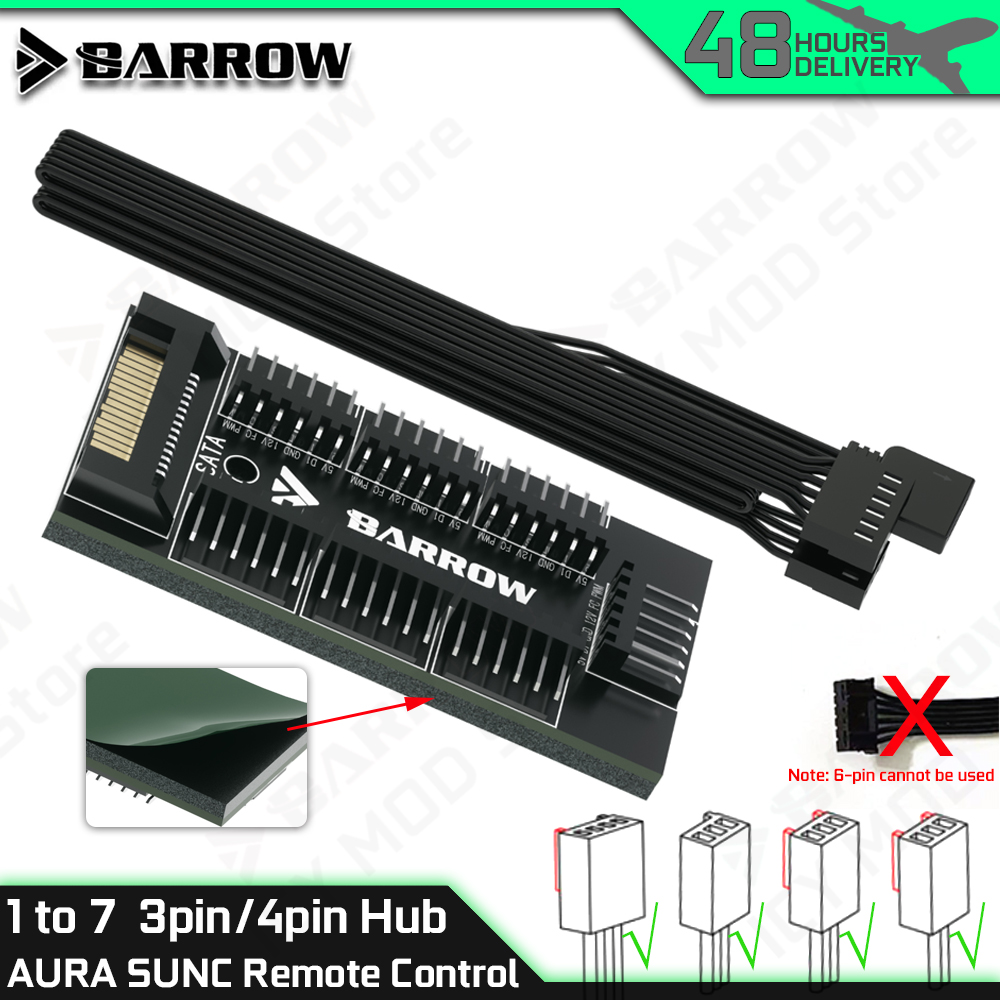 Barrow 7-Port Fan Controllers  - Fan Hub Rgb Controller ulasan dan harga
