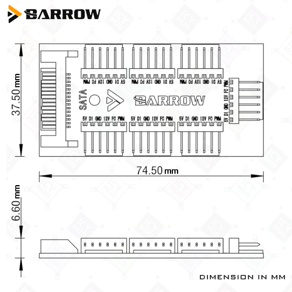 Barrow 7-Port Fan Controllers  - Fan Hub Rgb Controller ulasan dan harga