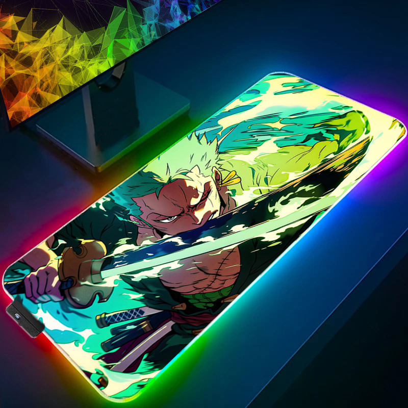 ONE PIECE Zoro Mouse Pad RGB G - Gaming Accessories Led ulasan dan harga
