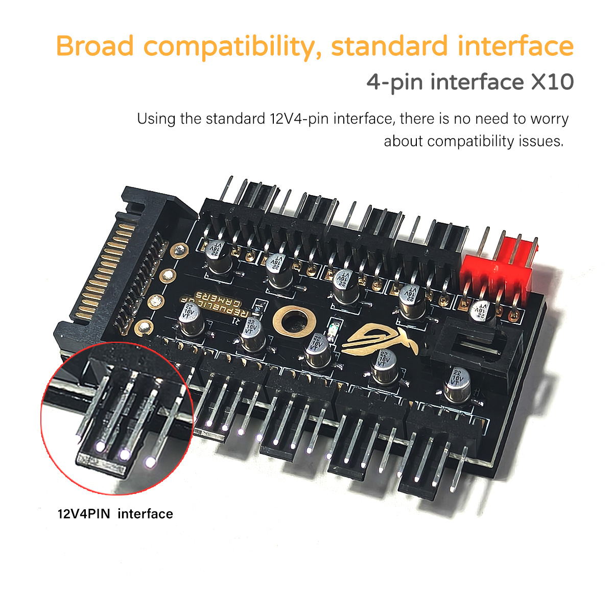 12V 4-Pin PWM Fan Controller H - Fan Hub Rgb Controller ulasan dan harga