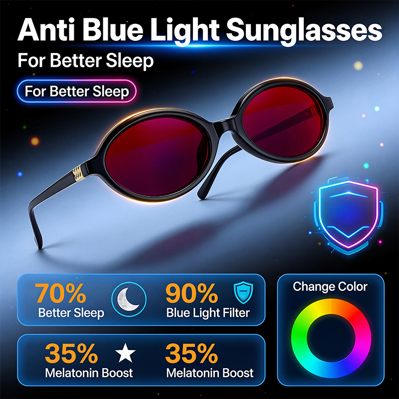 Anti Blue Light Blocking Oval  - Gaming Glasses Tinted ulasan dan harga