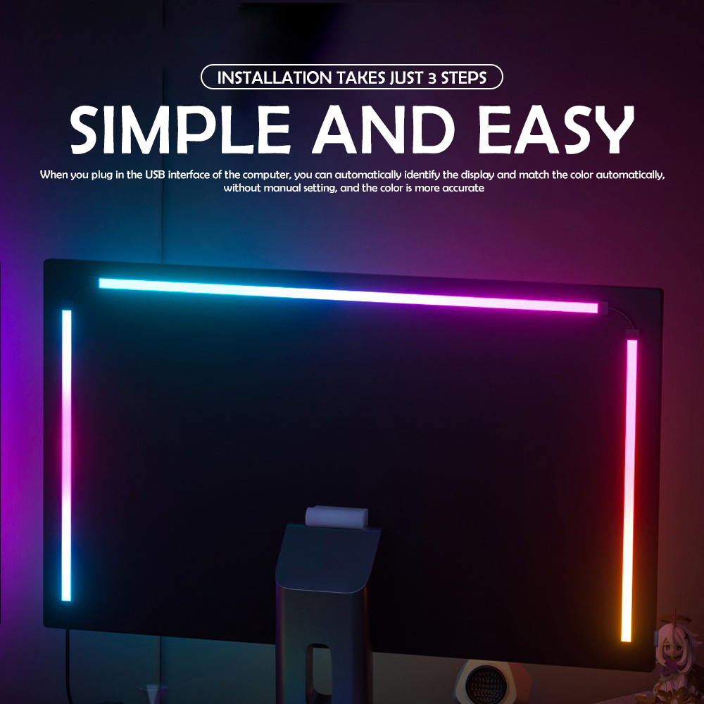 RGB Gaming Lights Strip Monito - Gaming Accessories Wall ulasan dan harga