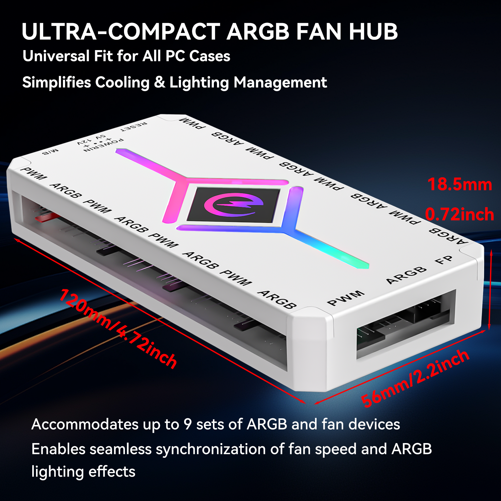 Zezzio Z-H8 9-PORT ARGB＆PWM HU - Fan Hub Rgb Controller ulasan dan harga