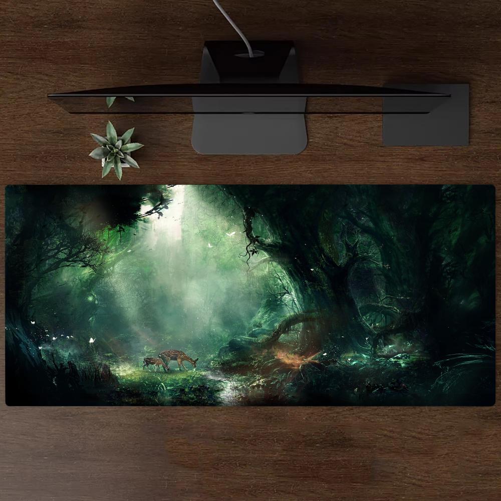 Mouse Pad Playmat Green Forest - Gaming Accessories Organizer ulasan dan harga