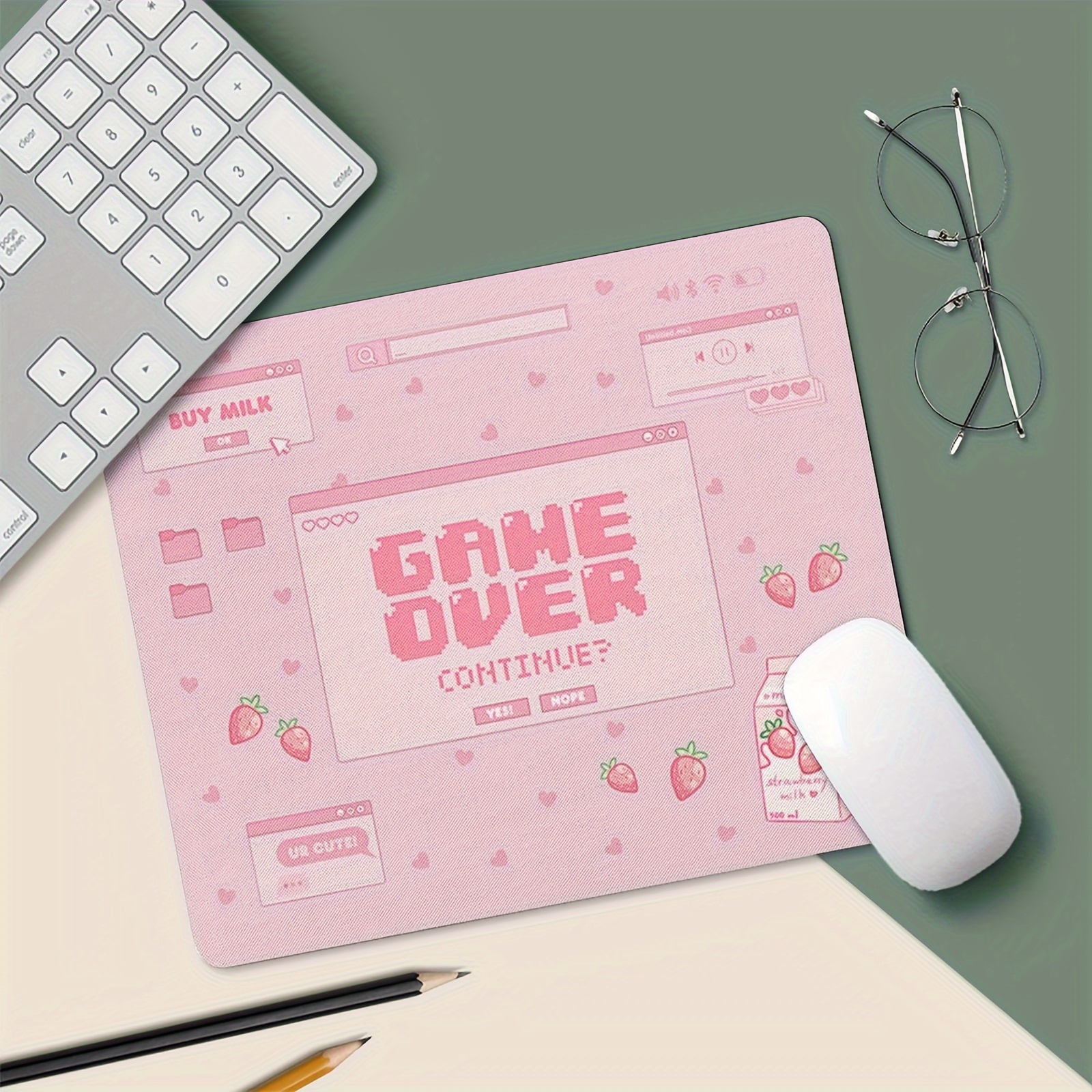 Pink Gaming Mouse Pad Non-Slip - Gaming Accessories Organizer ulasan dan harga