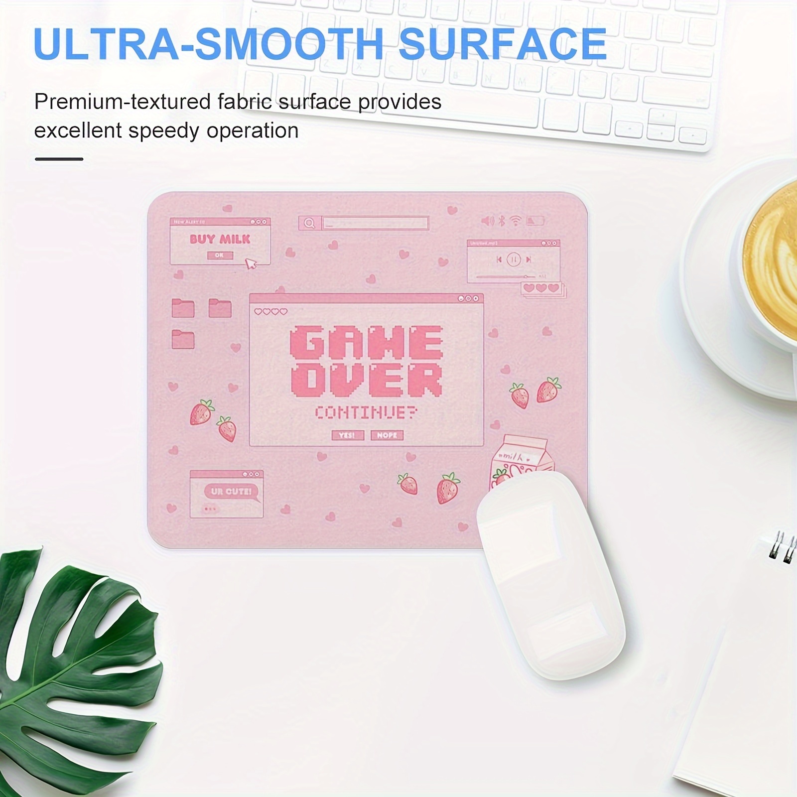 Pink Gaming Mouse Pad Non-Slip - Gaming Accessories Organizer ulasan dan harga