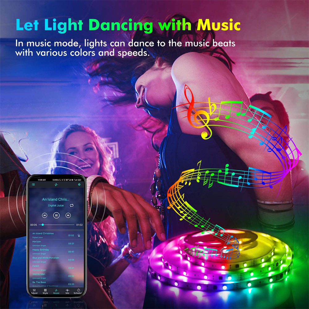 RGB 5050 LED Strip Lights Remo - Gaming Accessories Wall ulasan dan harga