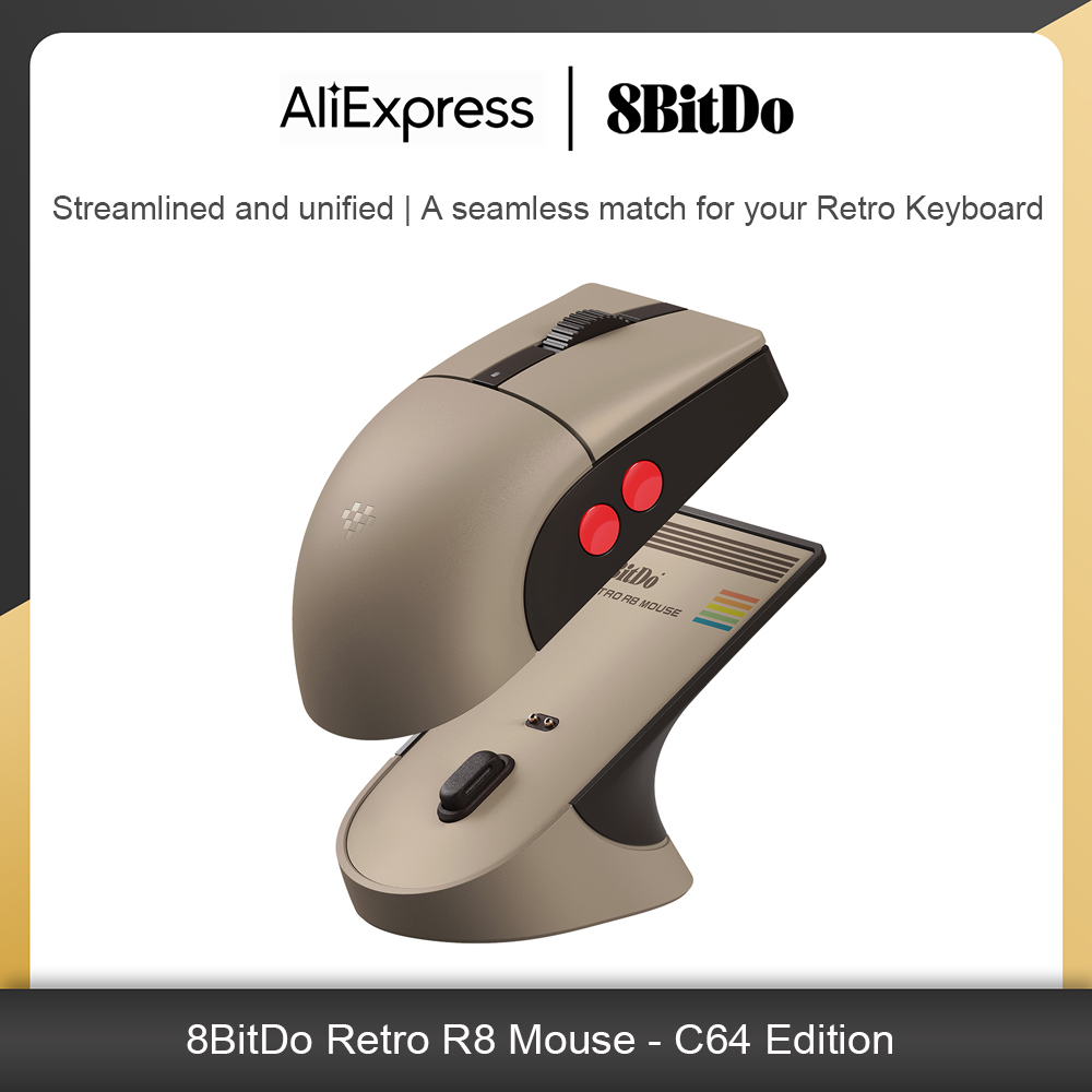 8Bitdo Retro R8 Mouse with Cha - Gaming Accessories Retro ulasan dan harga