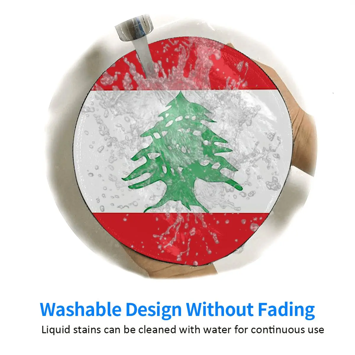 Flag Of Lebanon Round Mouse Pa - Gaming Accessories Lebanon ulasan dan harga