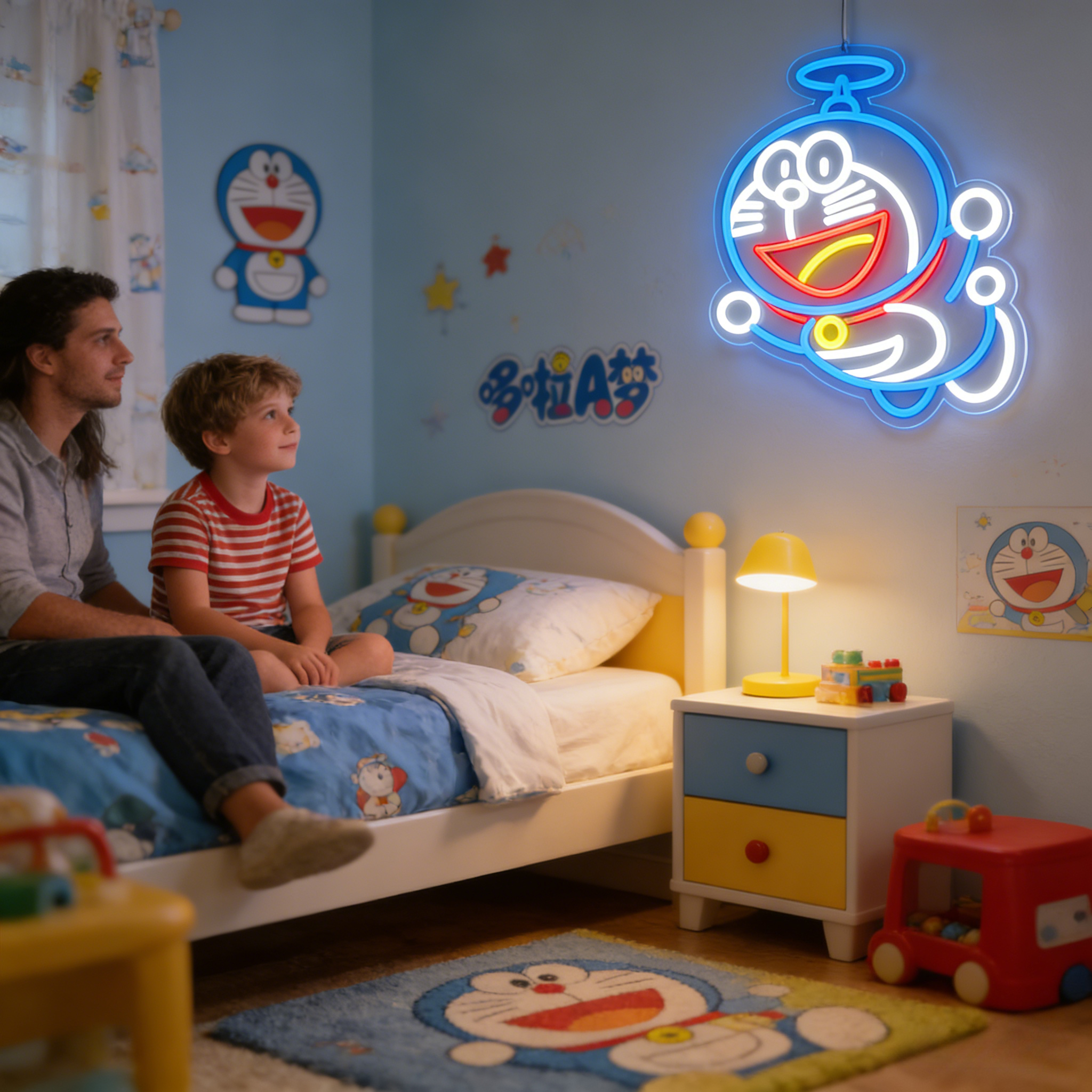 Doraemon Neon Sign LED USB Dim - Gaming Accessories Led ulasan dan harga