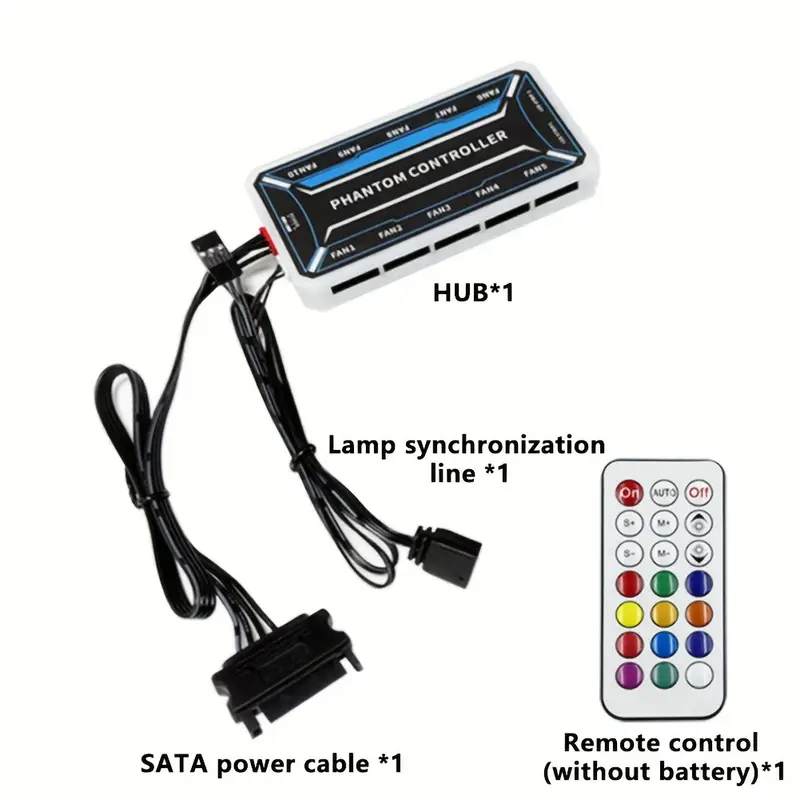 6-pin fan hub, 10 6-pin interf - Fan Hub Rgb Controller ulasan dan harga