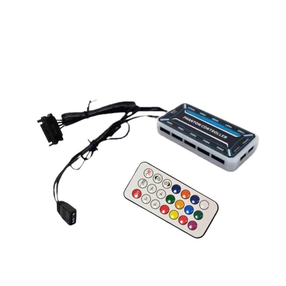 6-pin fan hub, 10 6-pin interf - Fan Hub Rgb Controller ulasan dan harga